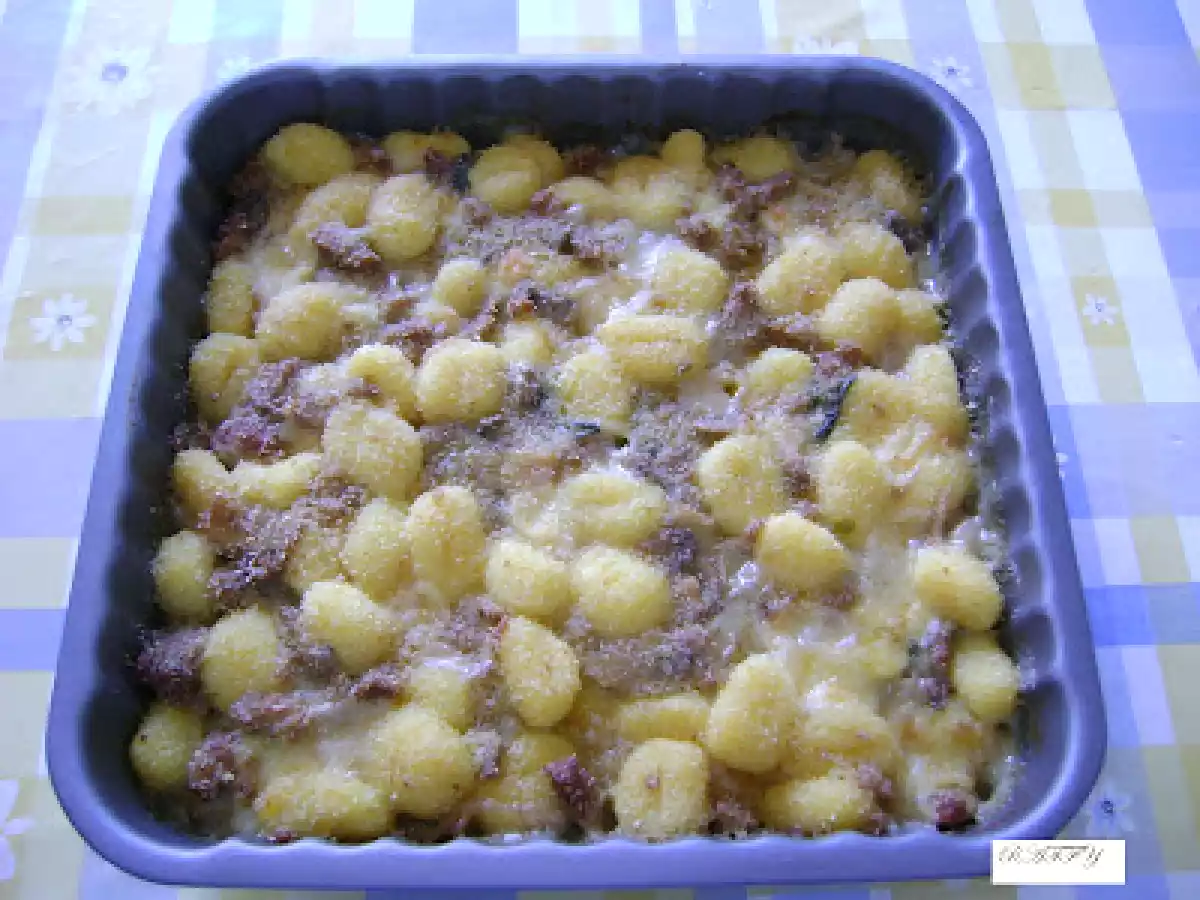GNOCCHI FUNGHI E SALSICCIA AL FORNO LIGHT