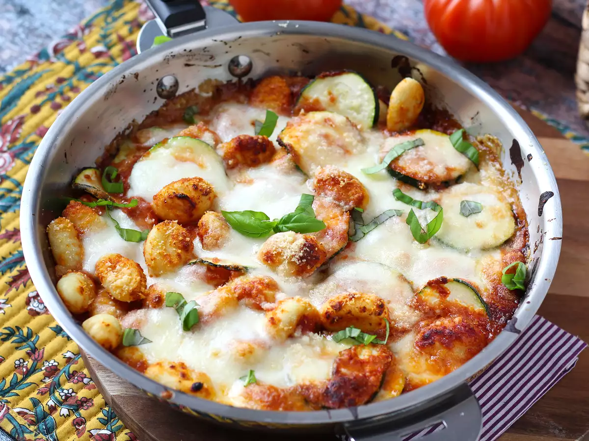 Gnocchi gratinati con zucchine e mozzarella - foto 2