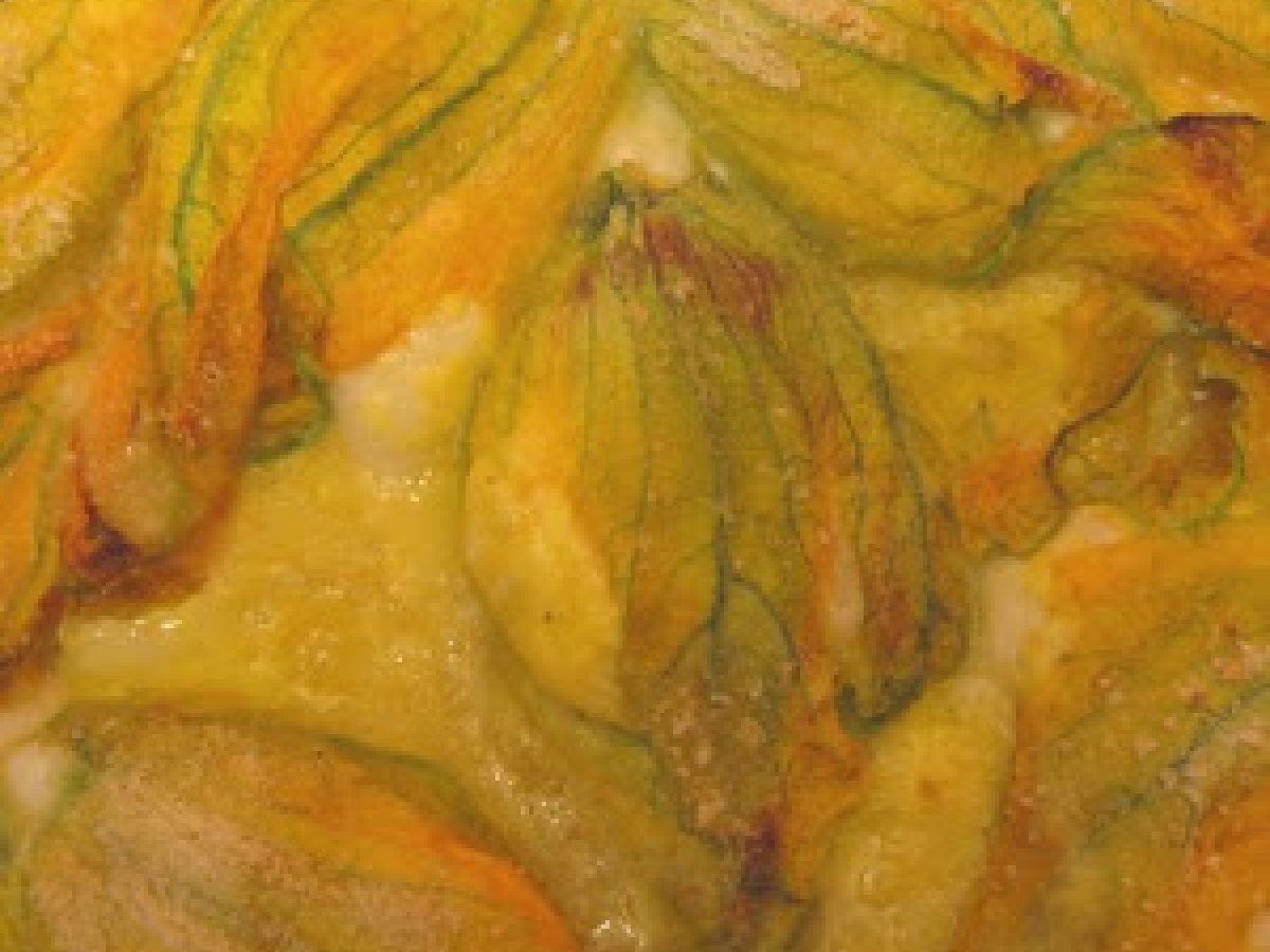 Gratin di fiori di zucca filanti - foto 2