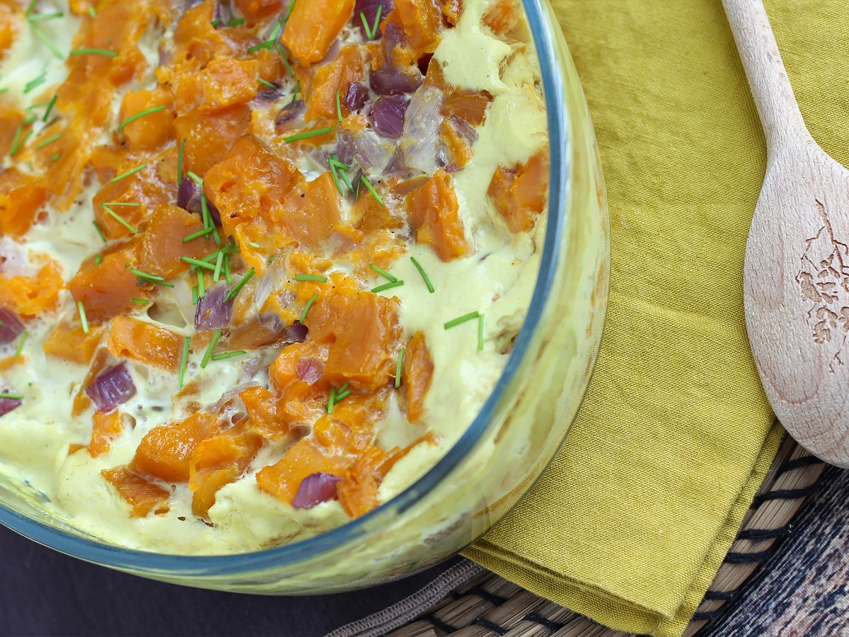 Gratin di patate dolci, latte di cocco e curry - foto 5