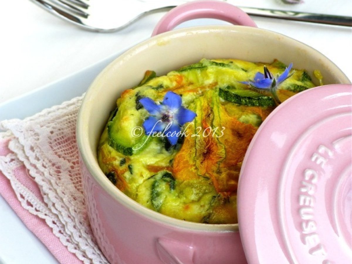 Gratin di zucchine, fiori e borragine - foto 2