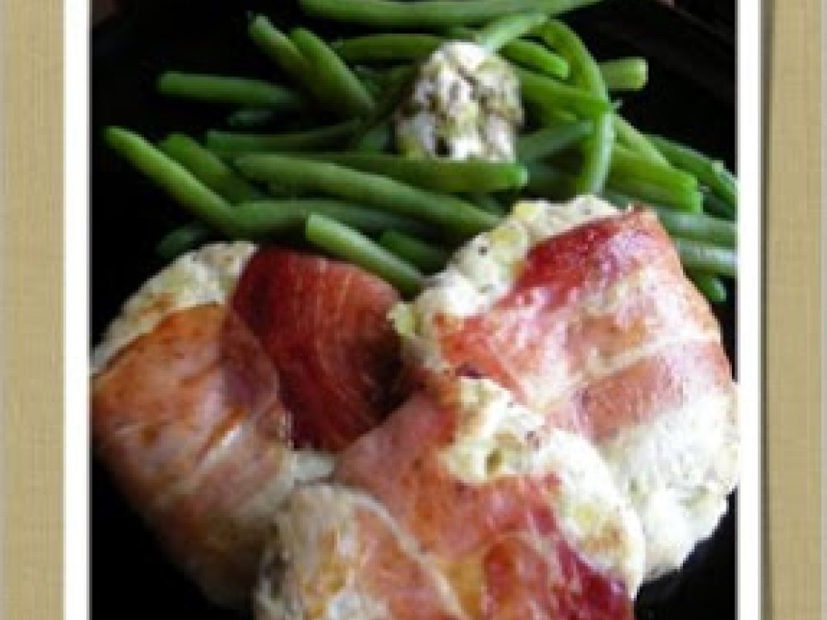 Hamburger di pollo e speck