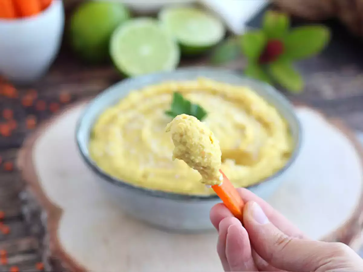 Hummus di lenticchie corallo: cremoso e speziato