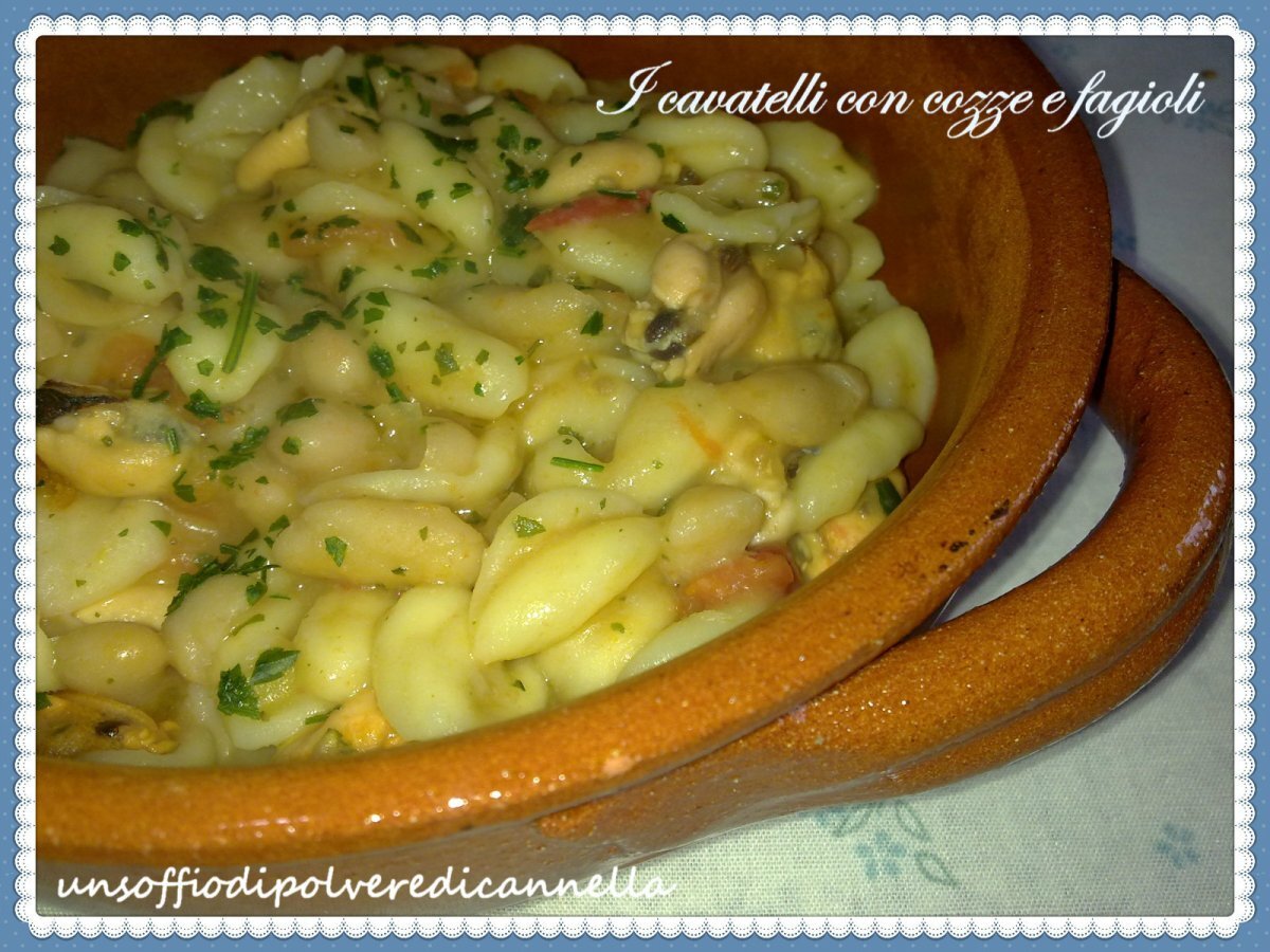 I CAVATELLI CON COZZE E SEMI-VELLUTATA DI FAGIOLI