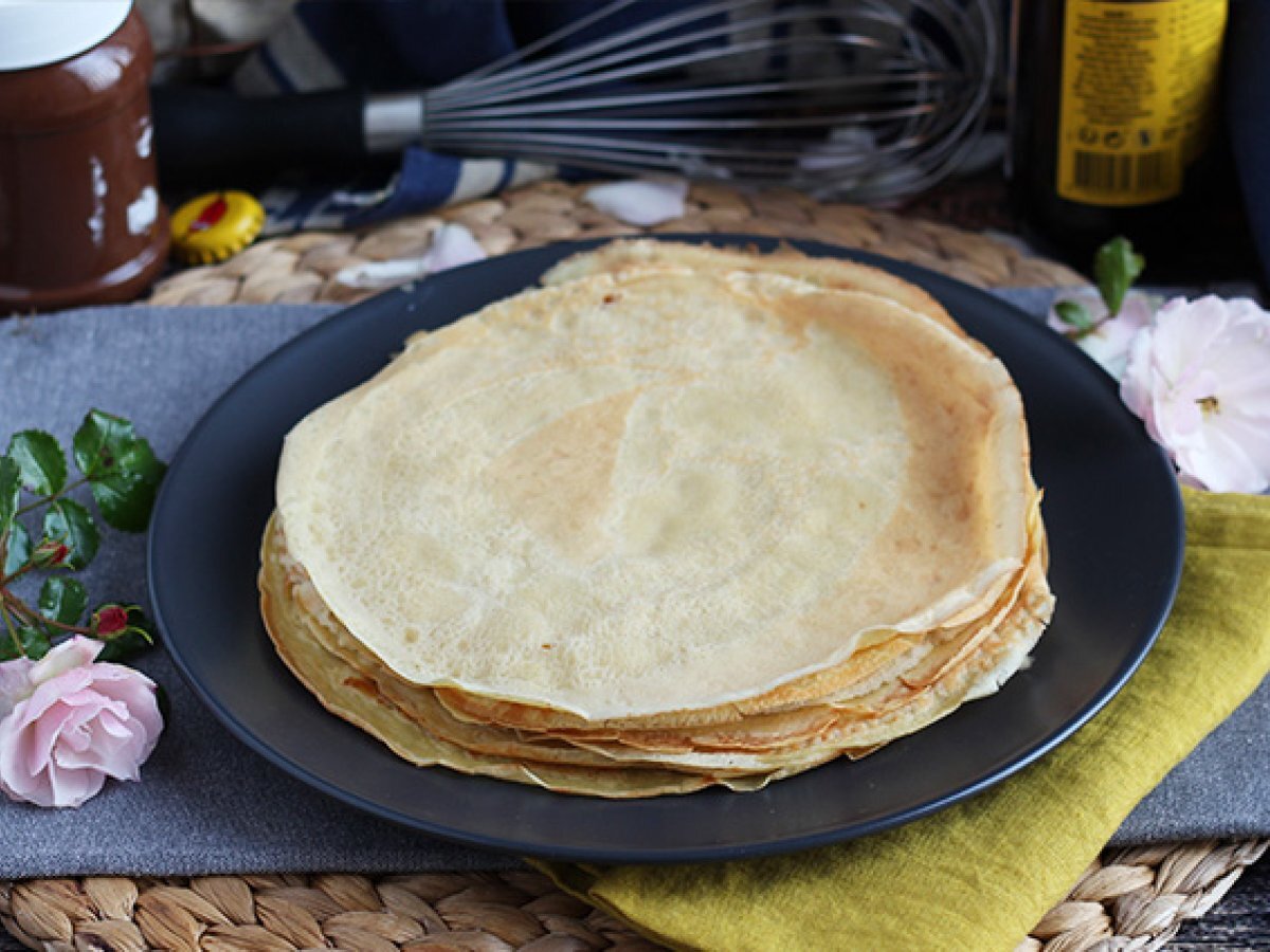 Impasto per crêpes con la birra - ricetta senza lattosio