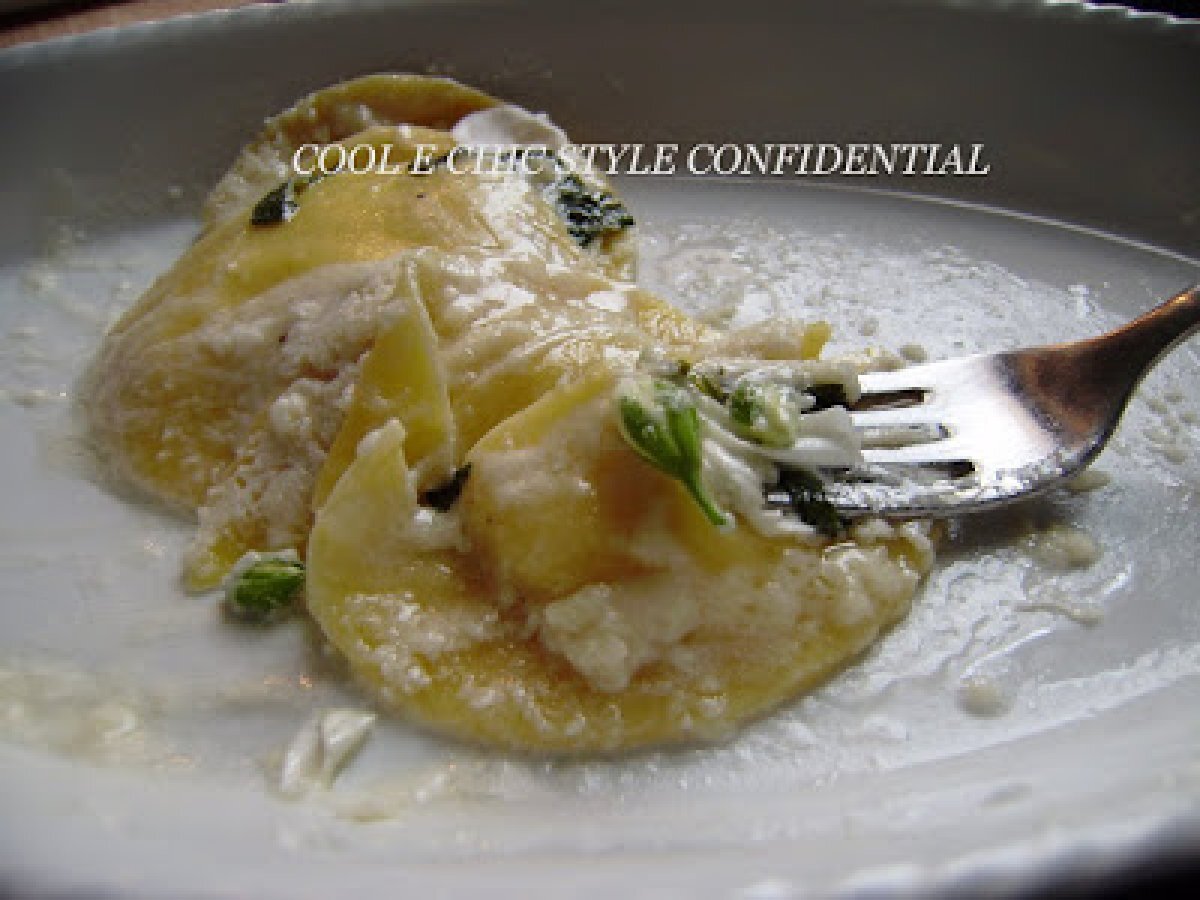 IN CUCINA CON I FIORI : RAVIOLI AL FORMAGGIO E GERANIO BIANCO - foto 2