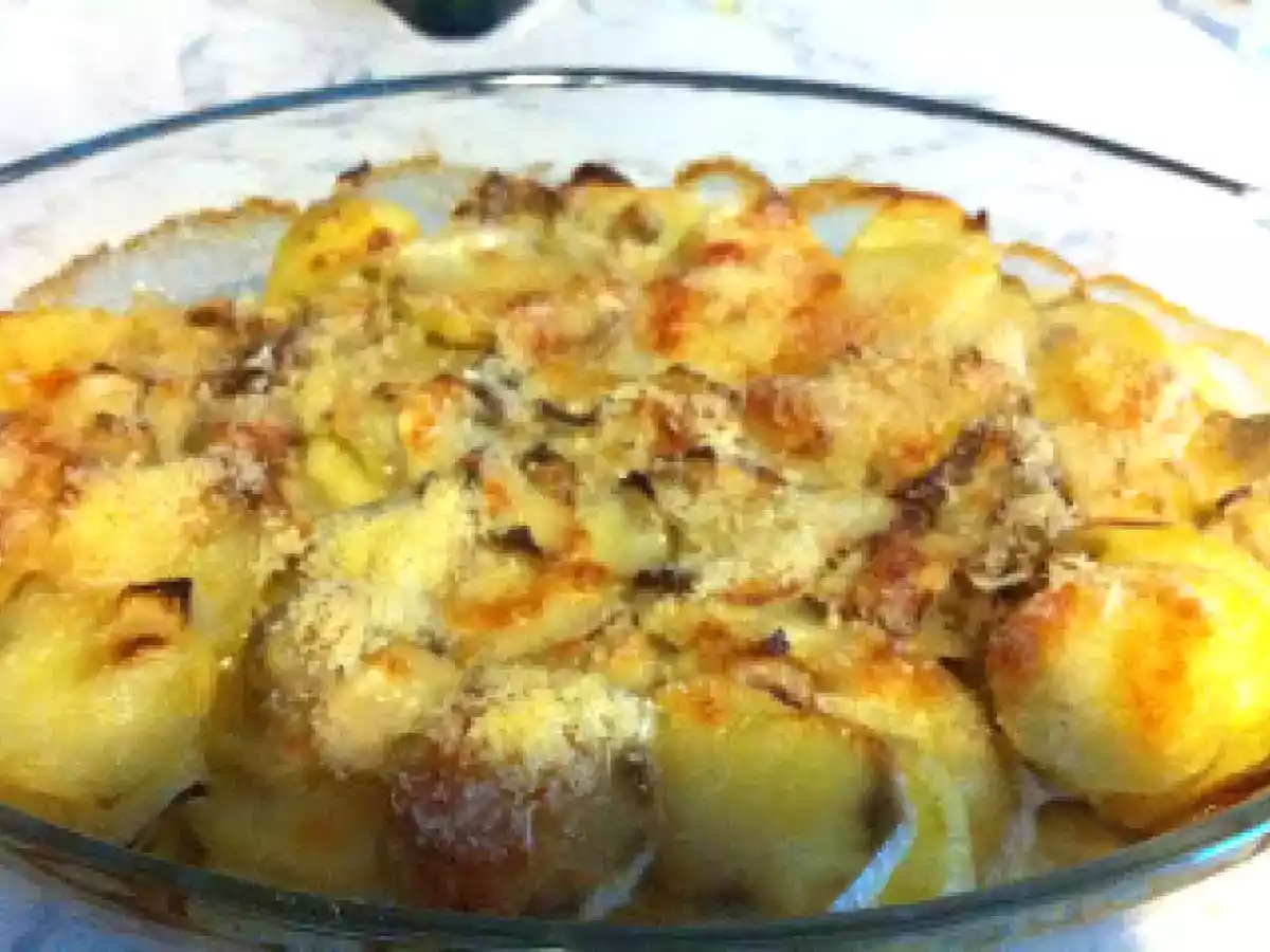 Indivia belga e patate al gratin