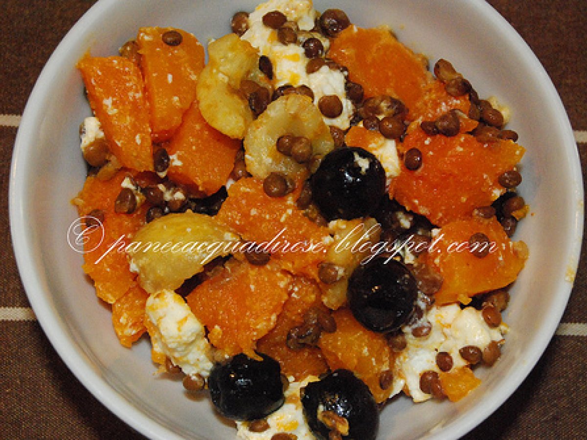 Insalata calda di zucca e castagne speziata e indovinello, foto 2