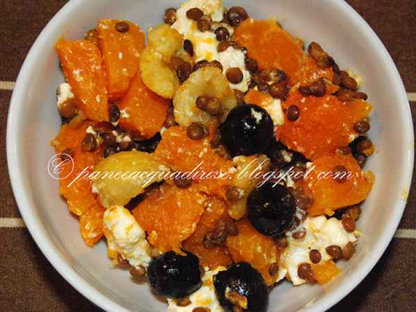 Insalata calda di zucca e castagne speziata e indovinello, foto 2