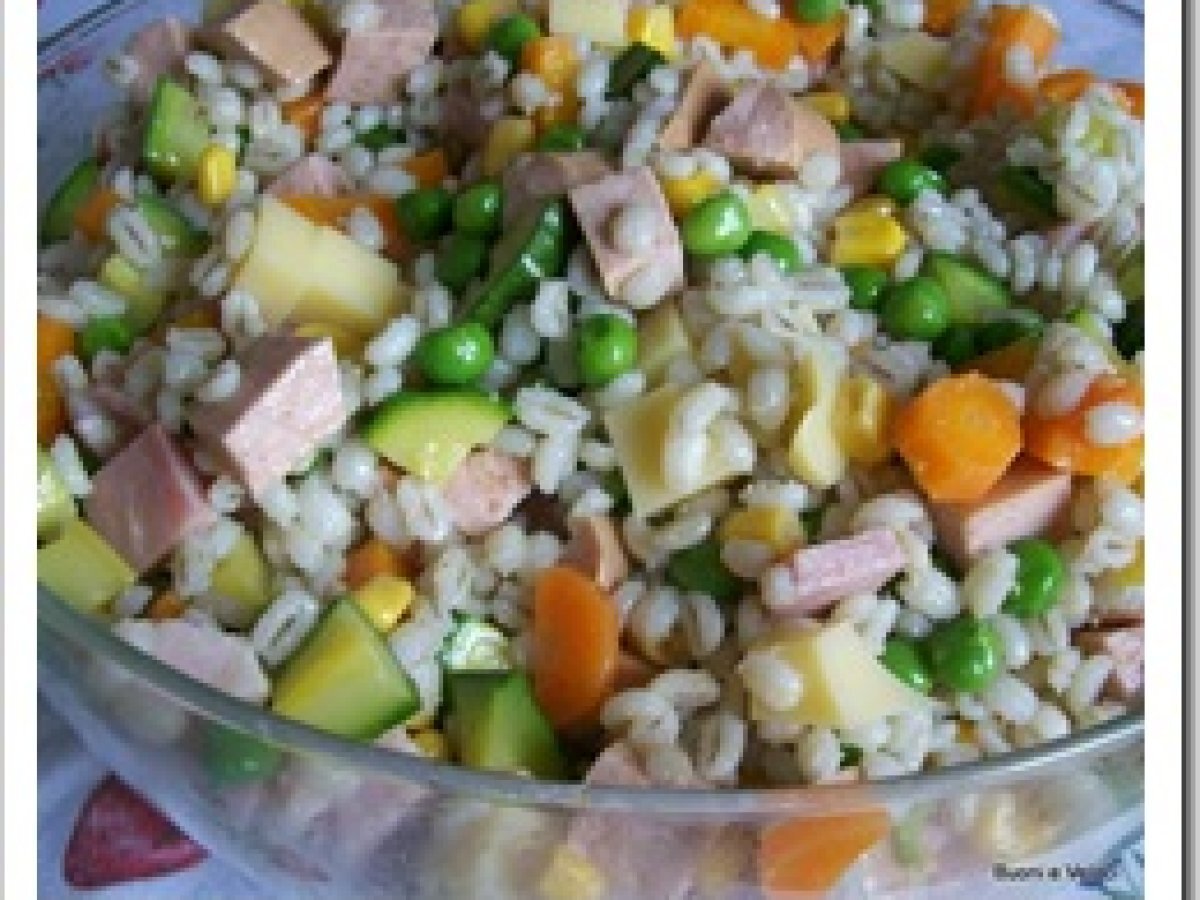Insalata d?orzo con verdure fresche al vapore, foto 1