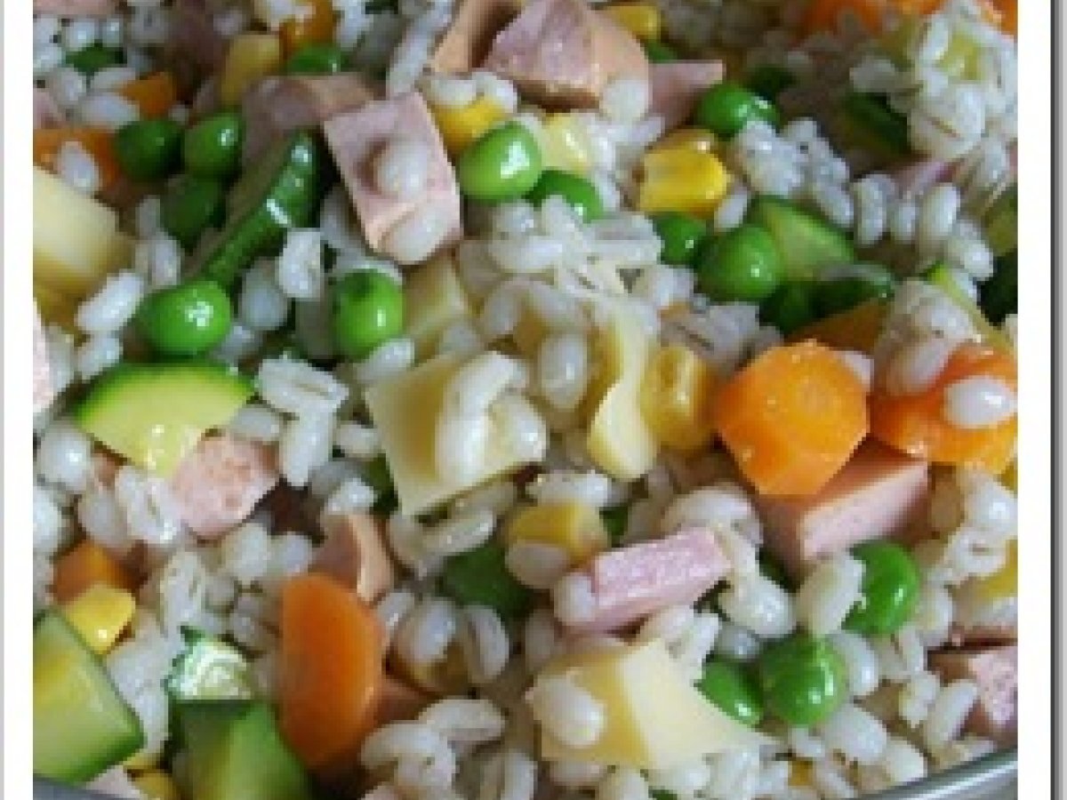 Insalata d?orzo con verdure fresche al vapore, foto 2