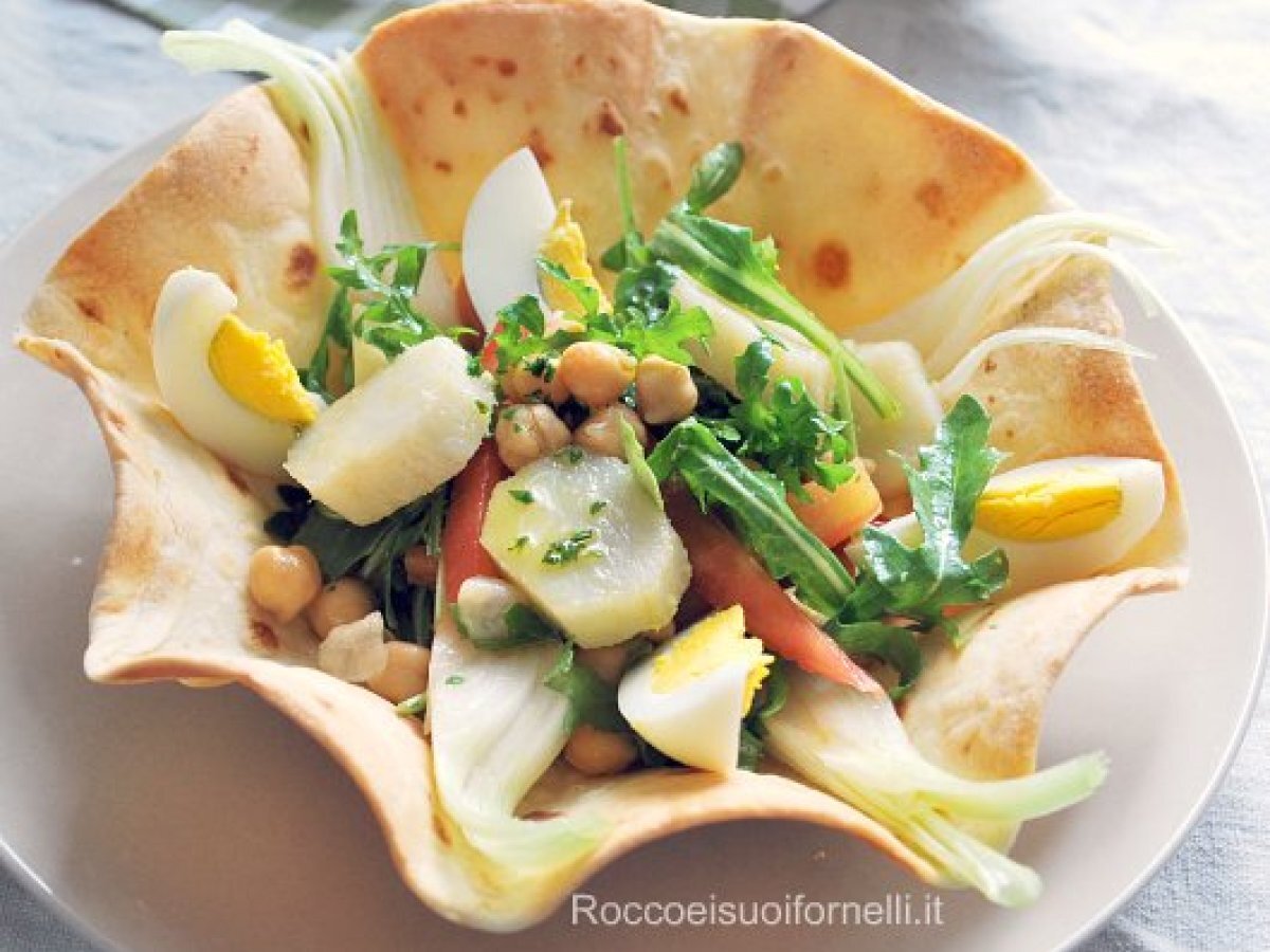 Insalata di ceci con crema di tonno