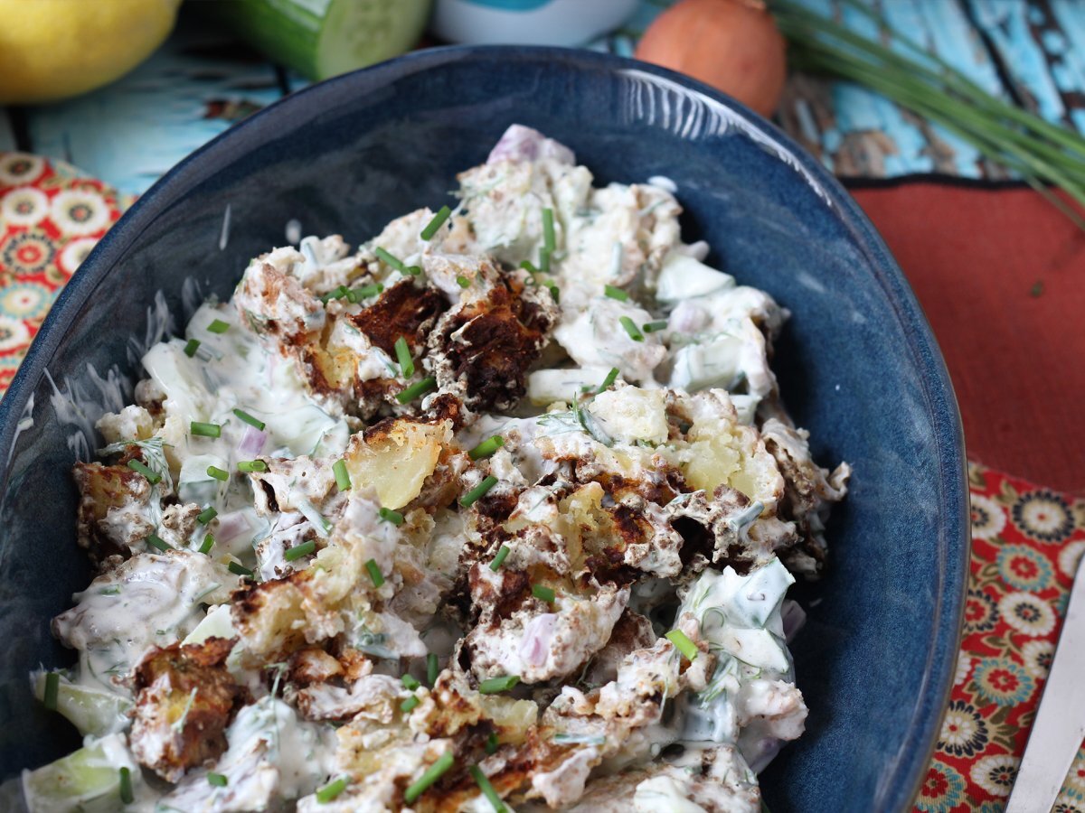 Insalata di cetrioli e patate croccanti - foto 3