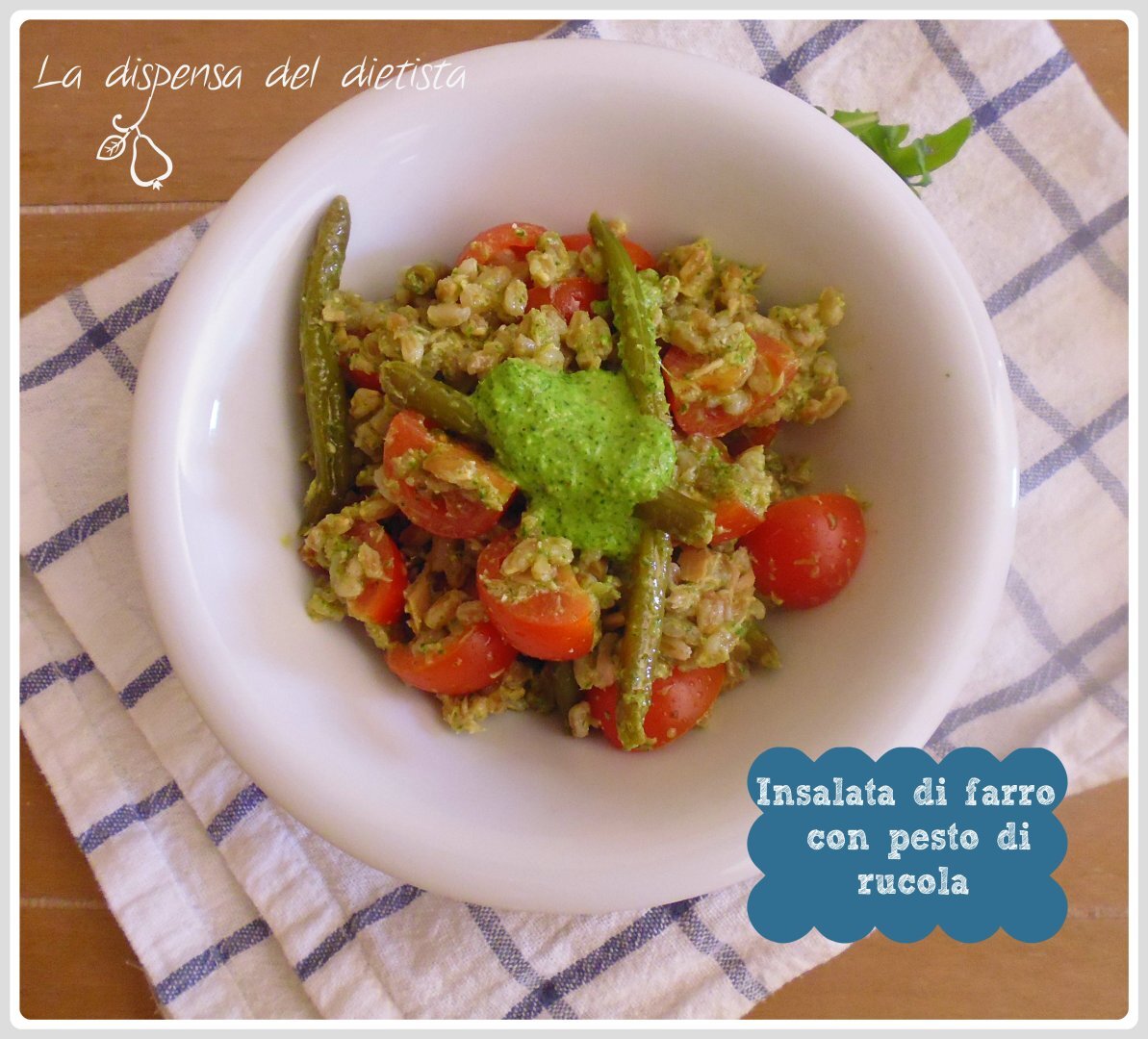 Insalata di farro con pesto di rucola Ricetta Petitchef