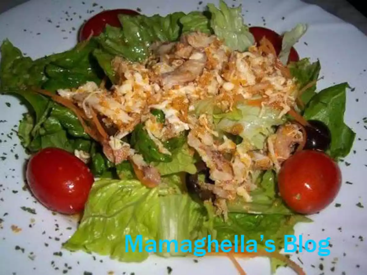 Insalata di granchio fresca per li estate