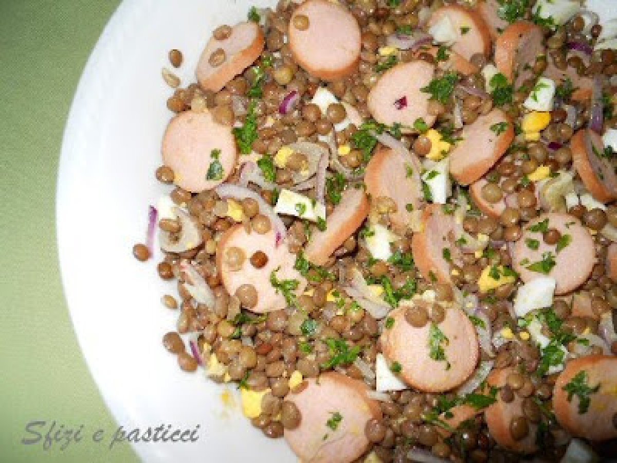 Insalata di lenticchie e wurstel