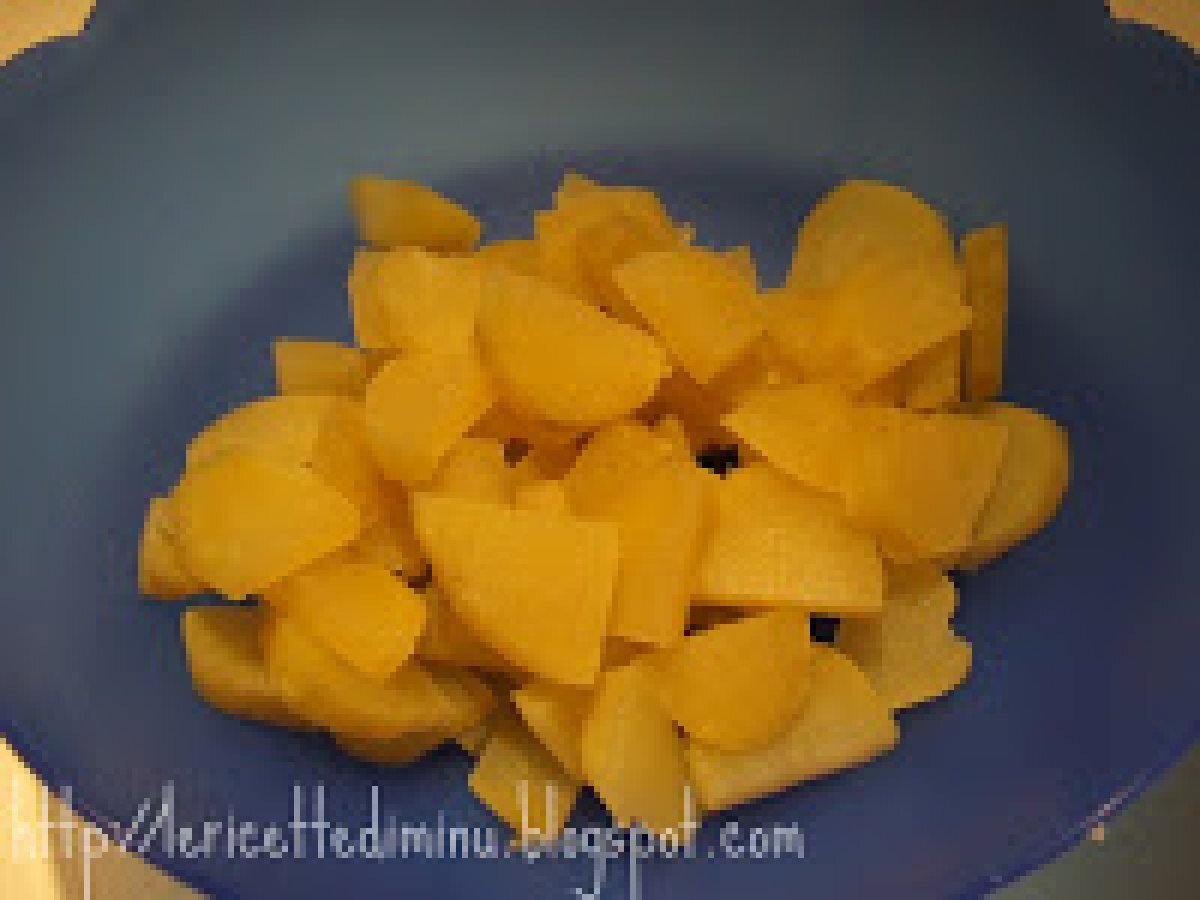 Insalata di patate con gamberi e uova, foto 7
