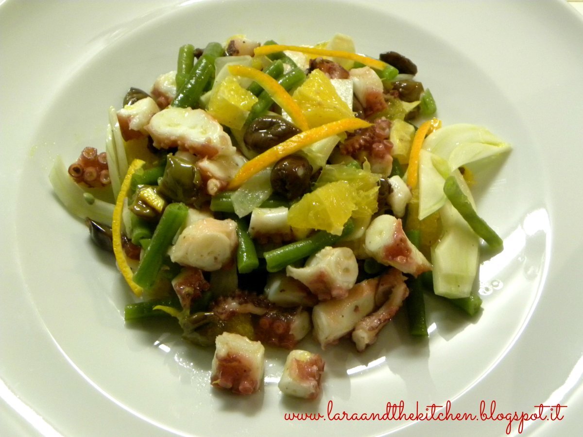 Insalata di polpo, arancia e finocchi