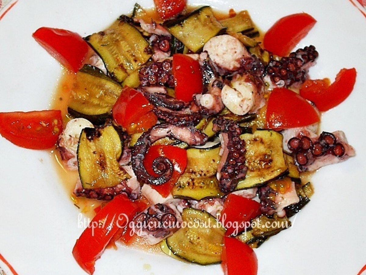 Insalata di Polpo e zucchine in Scapece