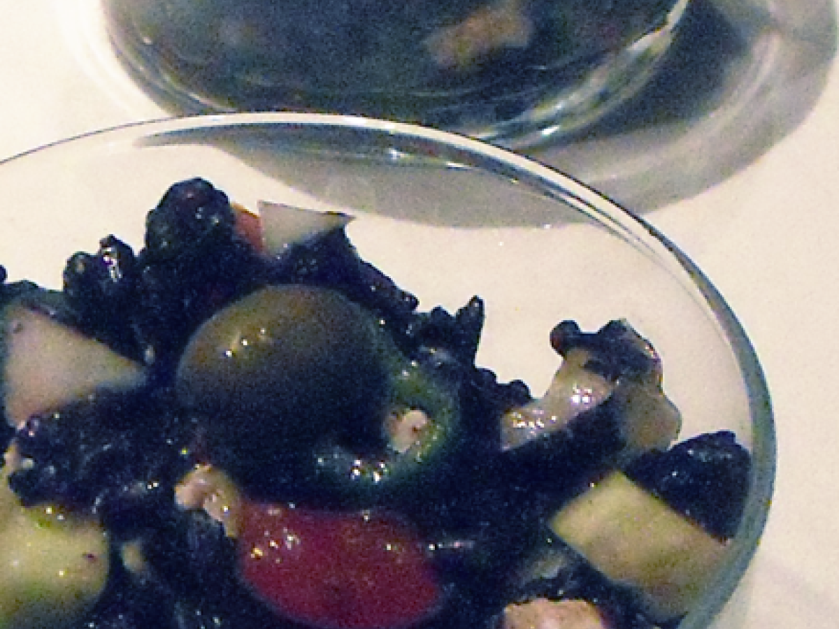 Insalata di riso venere alla greca.