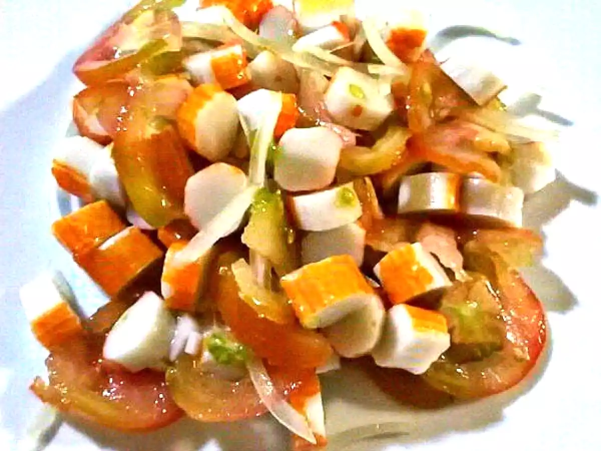 Insalata di Surimi (o Polpa di Granchio) alla Catalana