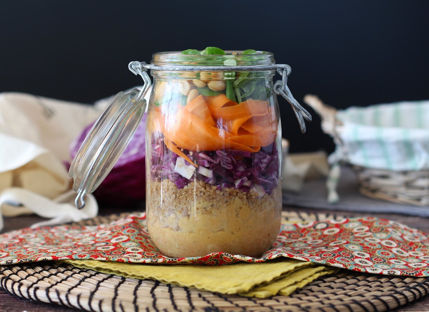 Barattolo Per Insalata 700 Ml Con Apertura Laterale E Scomparto Per Salsa – Antiperdite, Portatile