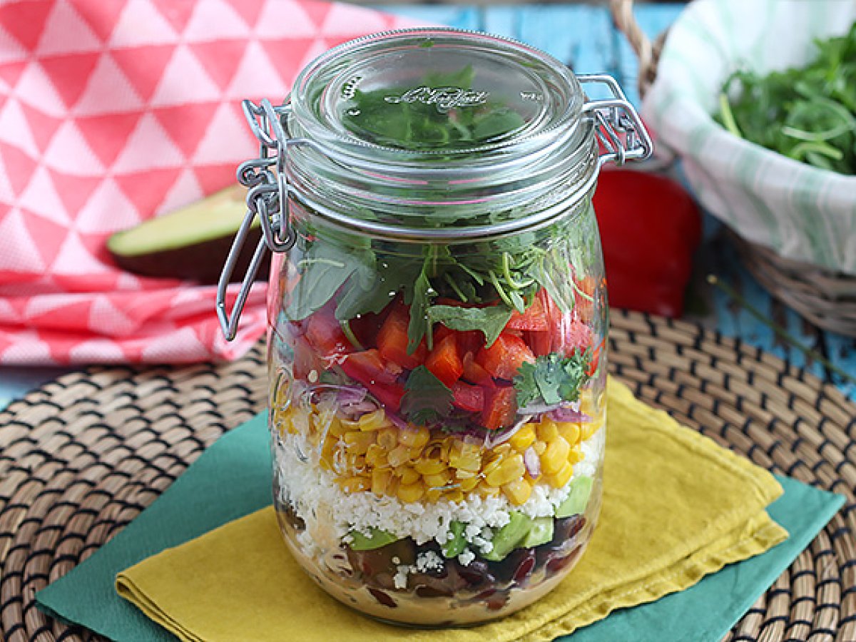 Insalata messicana in barattolo (Salad Jar)