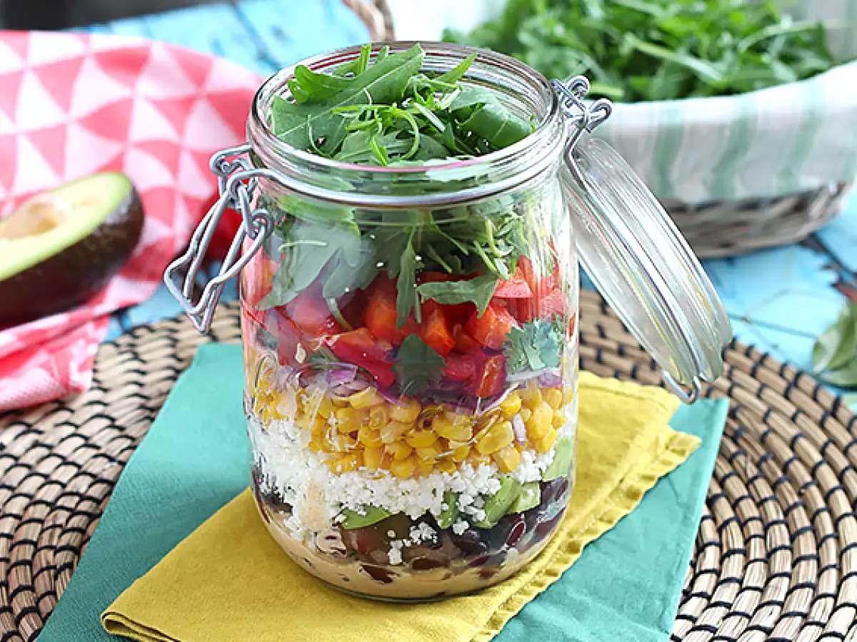 Insalata messicana in barattolo (Salad Jar) - foto 5