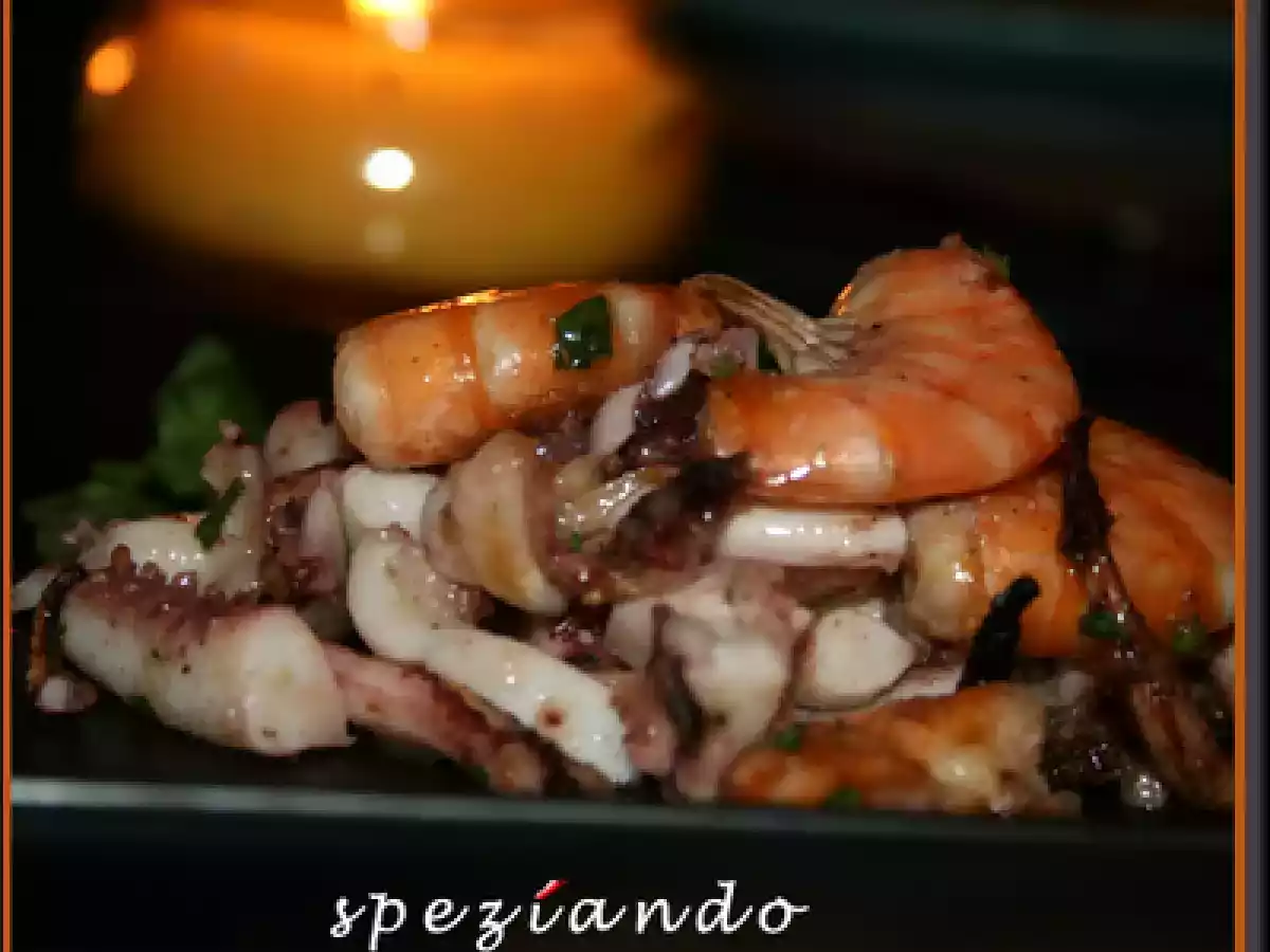 Insalatina totani e mazzancolle