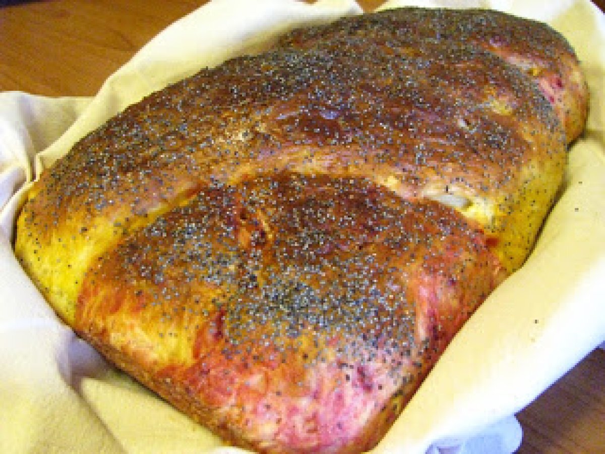 Intreccio di Pan-brioche bicolore (con zucca e barbabietole rosse)