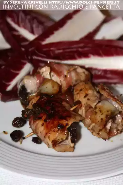 Involtini con radicchio e pancetta