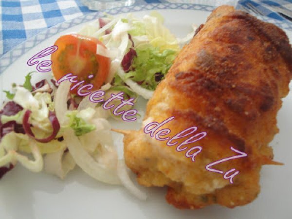 Involtini di Carne Impanata con ripieno di Formaggio al Peperoncino e Pomodori Secchi, foto 3
