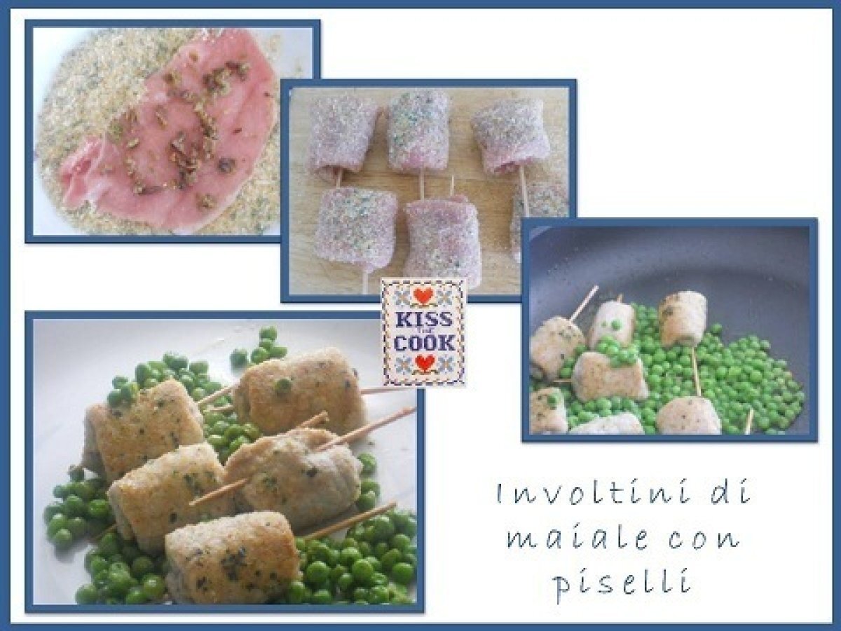 Involtini di maiale con piselli