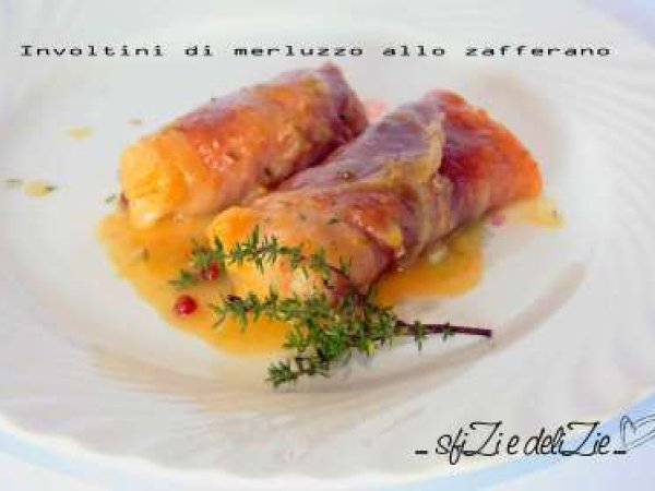 Involtini di merluzzo allo zafferano