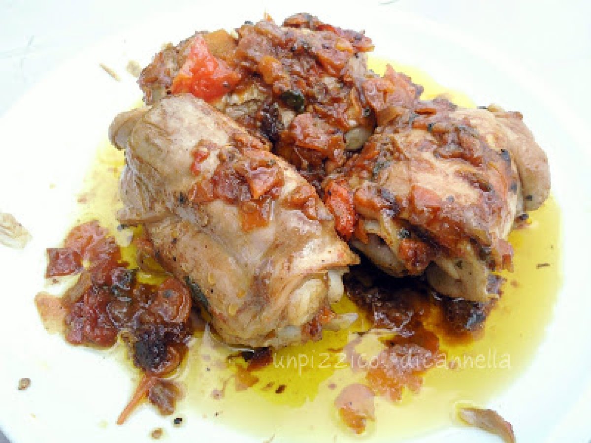 Involtini di Pollo con Carote e Aceto Balsamico