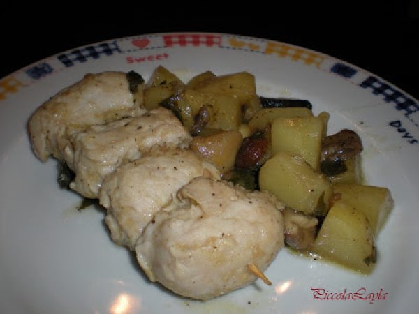 Involtini di Pollo con Patate e Funghi, foto 2