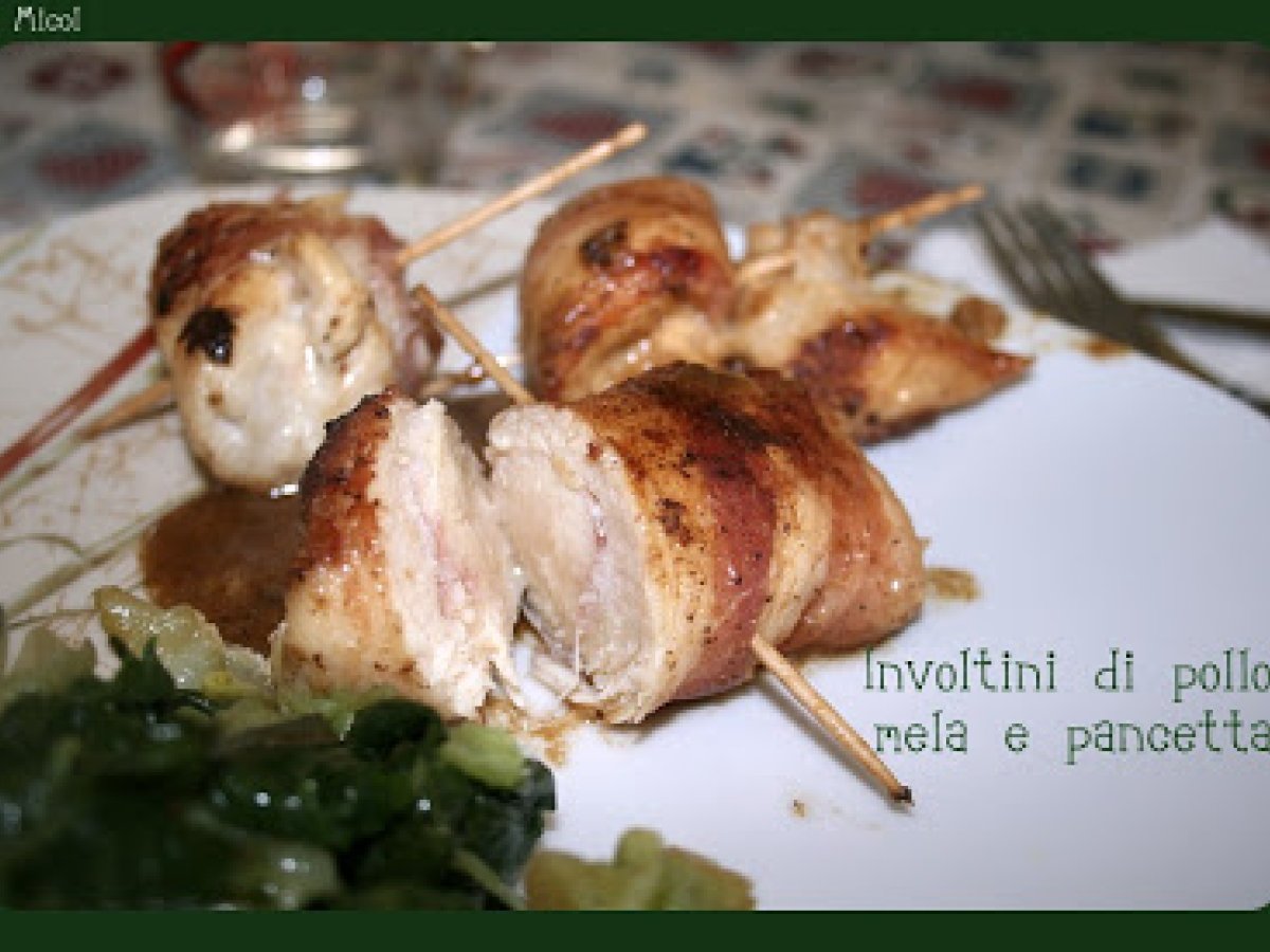 Involtini di pollo, mela e pancetta e Castiglione Olona (Va)