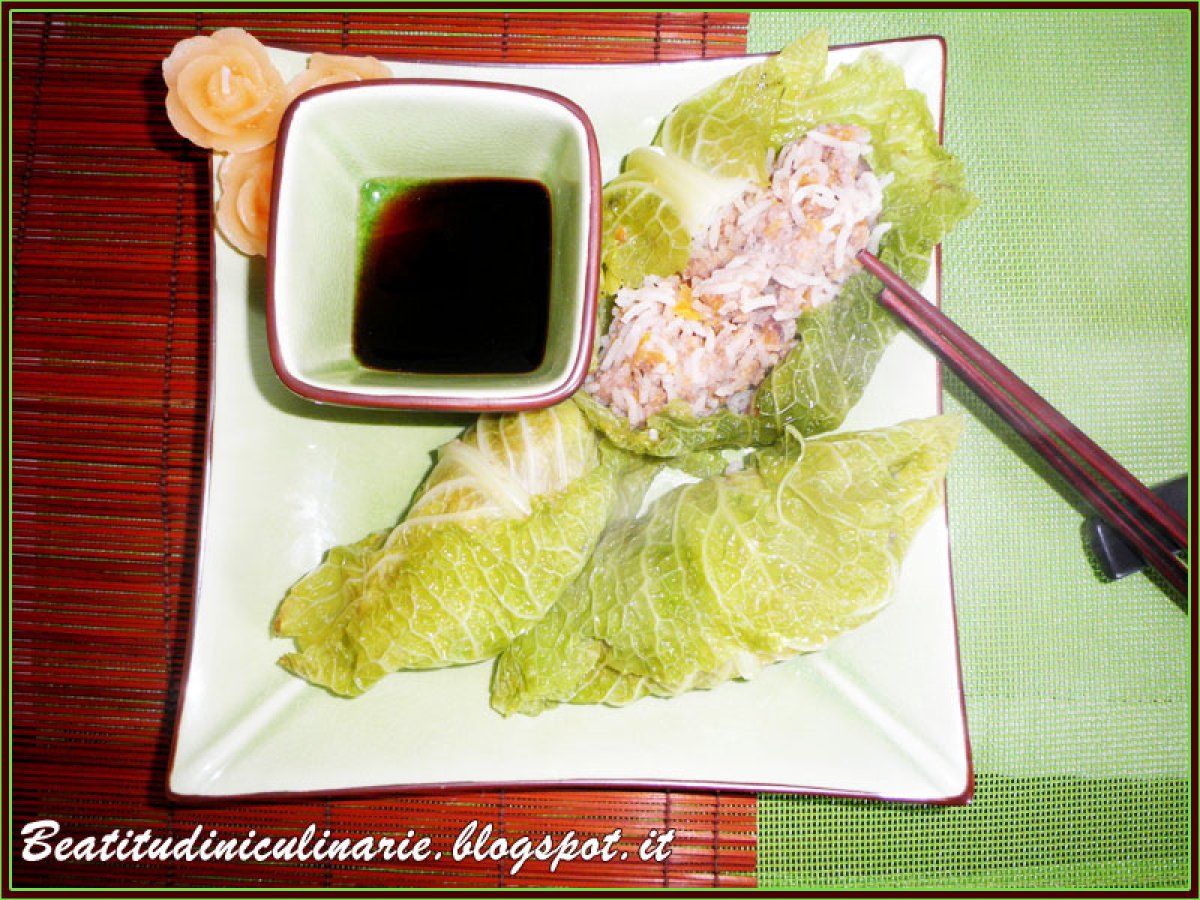 Involtini di verza all'orientale