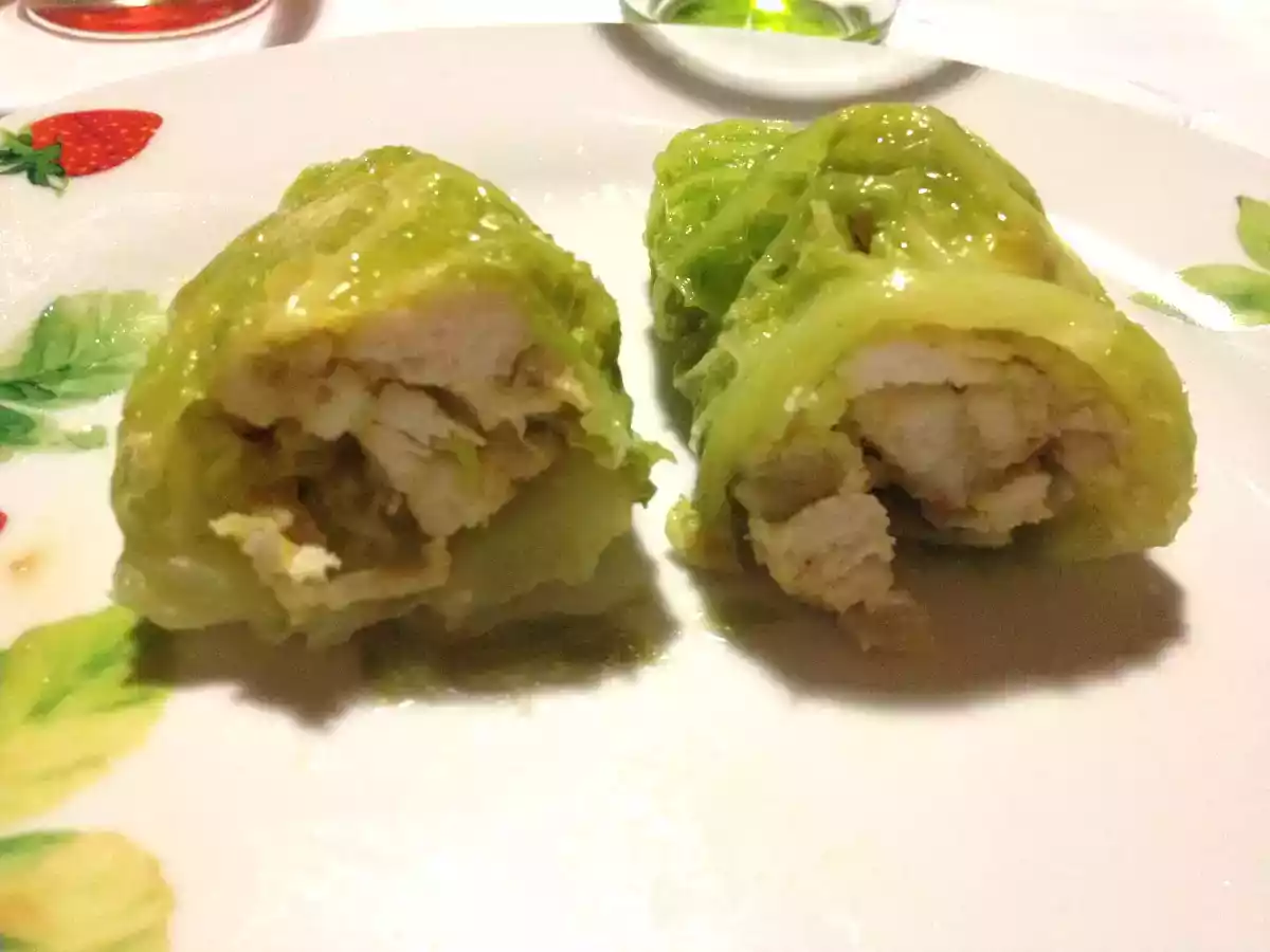 Involtini di verza con pollo al curry