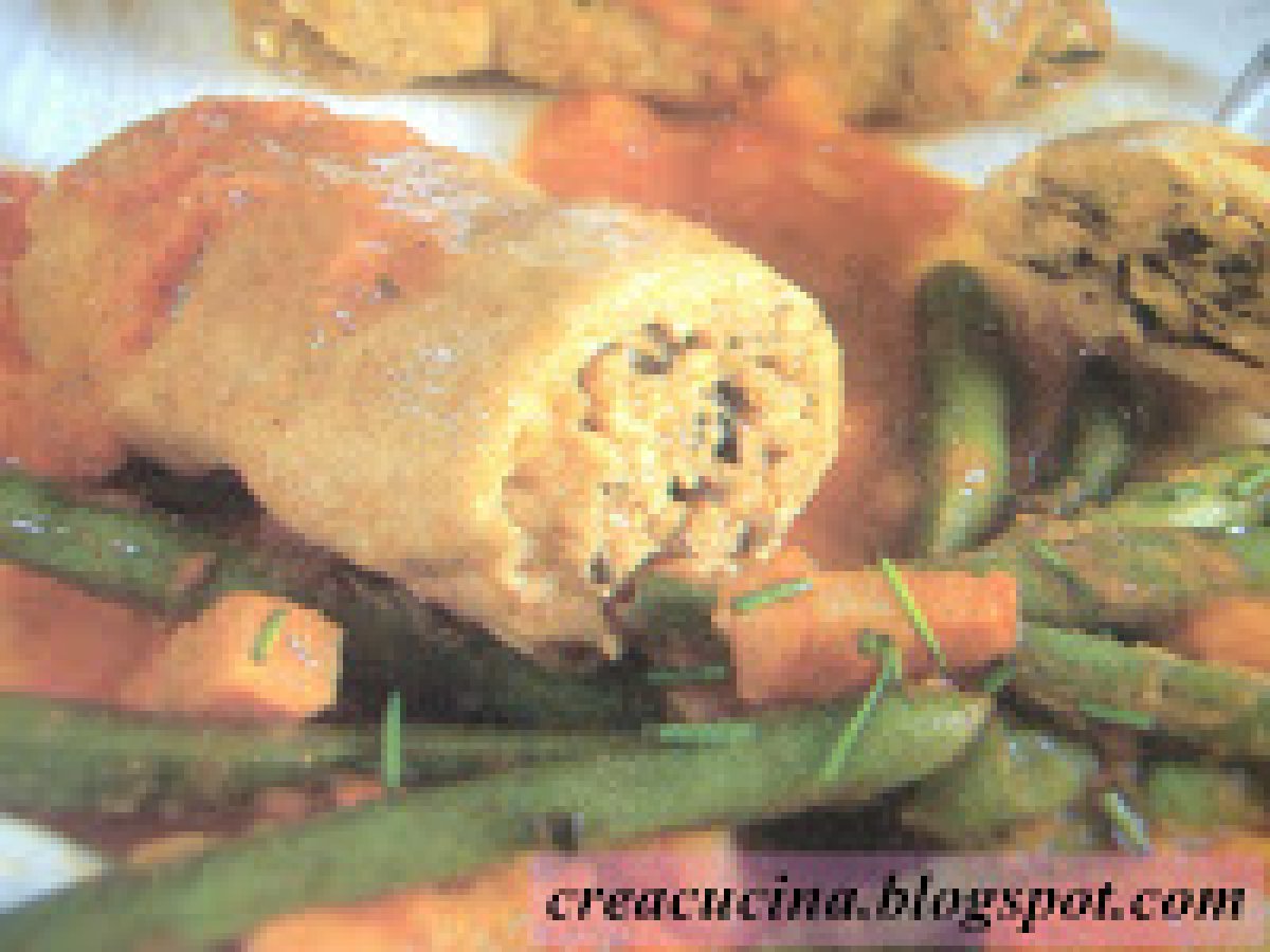 INVOLTINI DI VITELLO CON FAGIOLINI E POMODORI