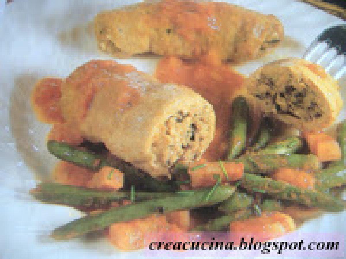 INVOLTINI DI VITELLO CON FAGIOLINI E POMODORI - foto 3