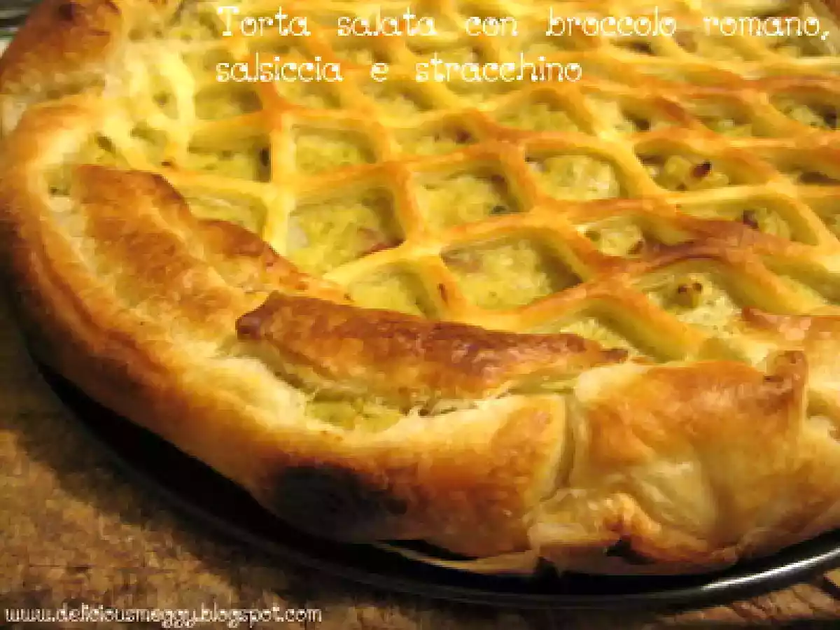 IO PORTO LA TORTA, SALATA, Con broccolo romano, salsiccia e stracchino