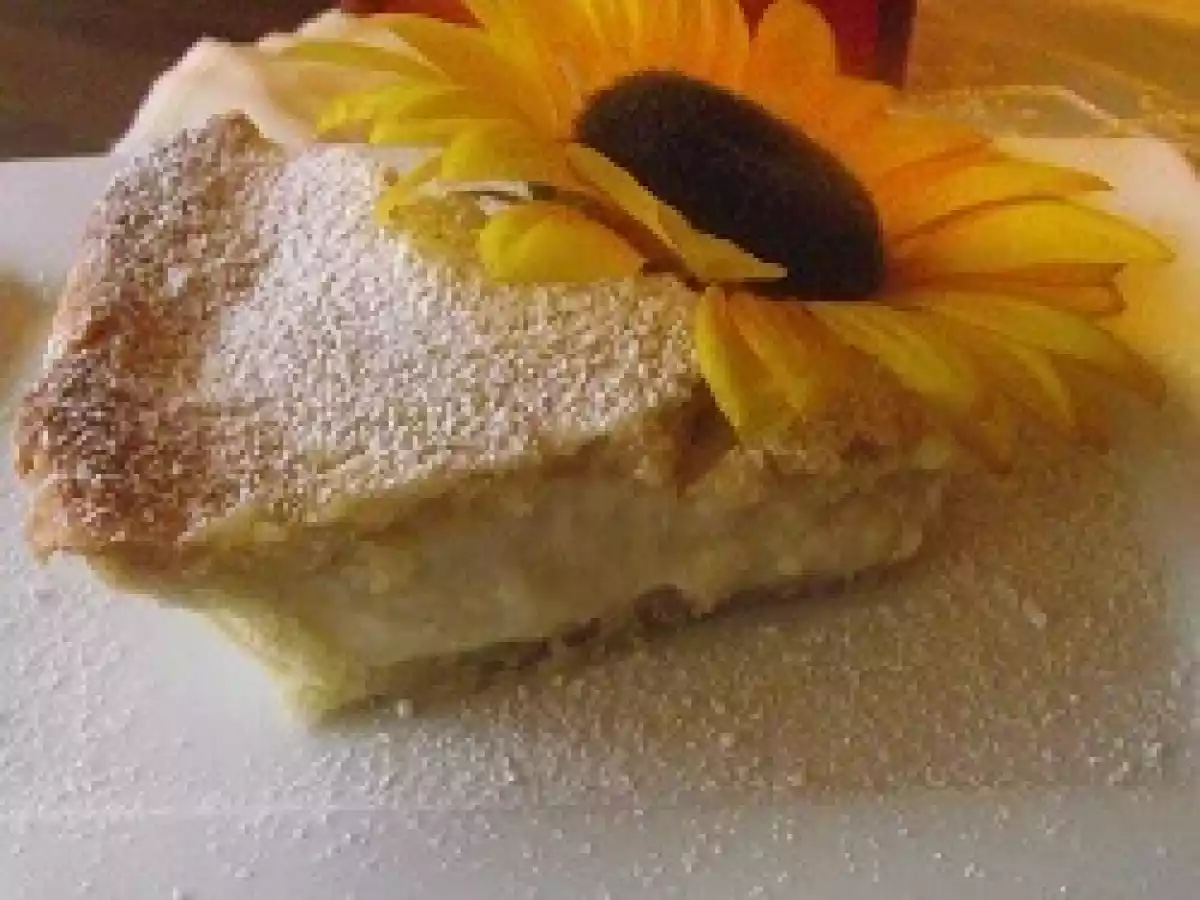 La torta alla crema e alla ricotta