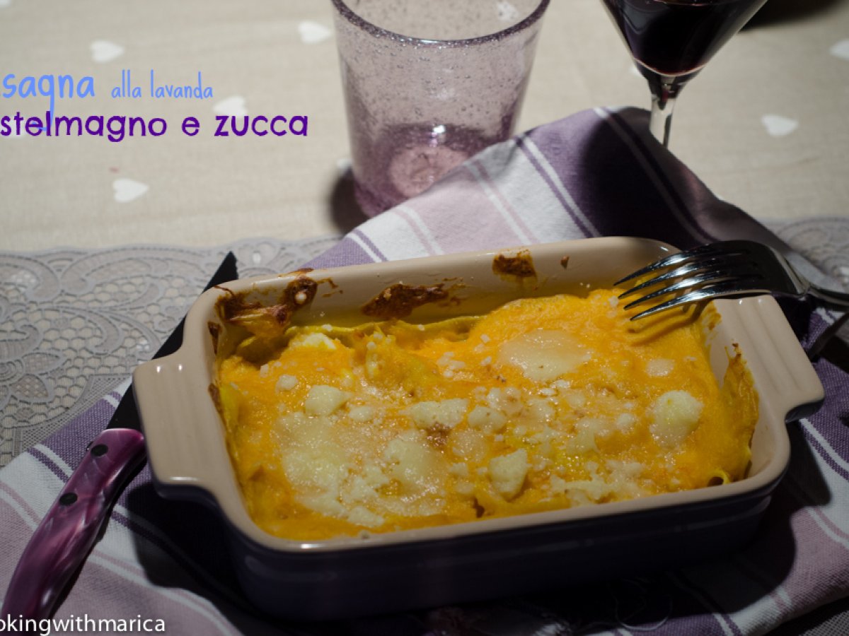 Lasagna alla lavanda con castelmagno e zucca