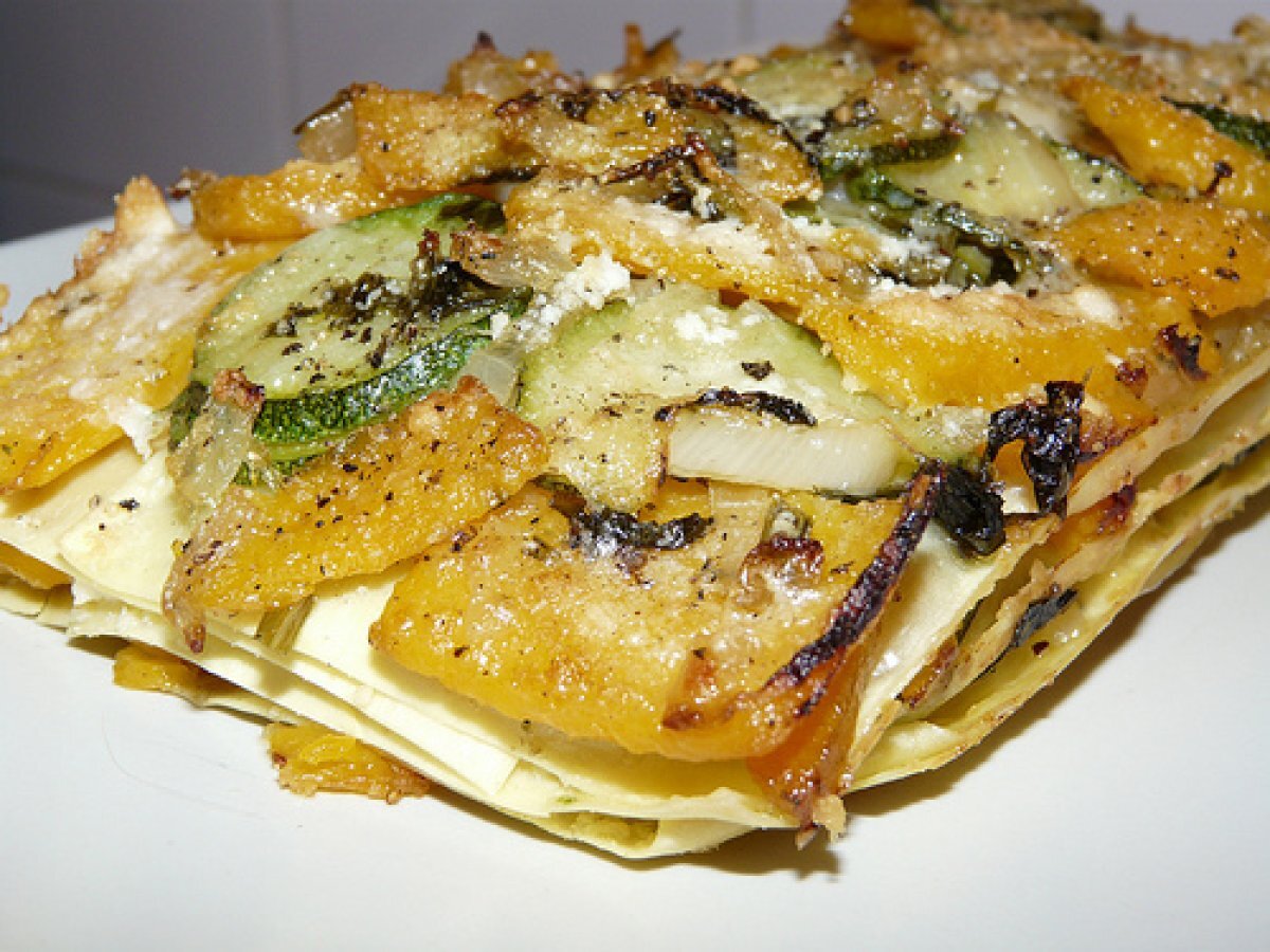 Lasagna alla zucca (e zucchina, e pecorino)