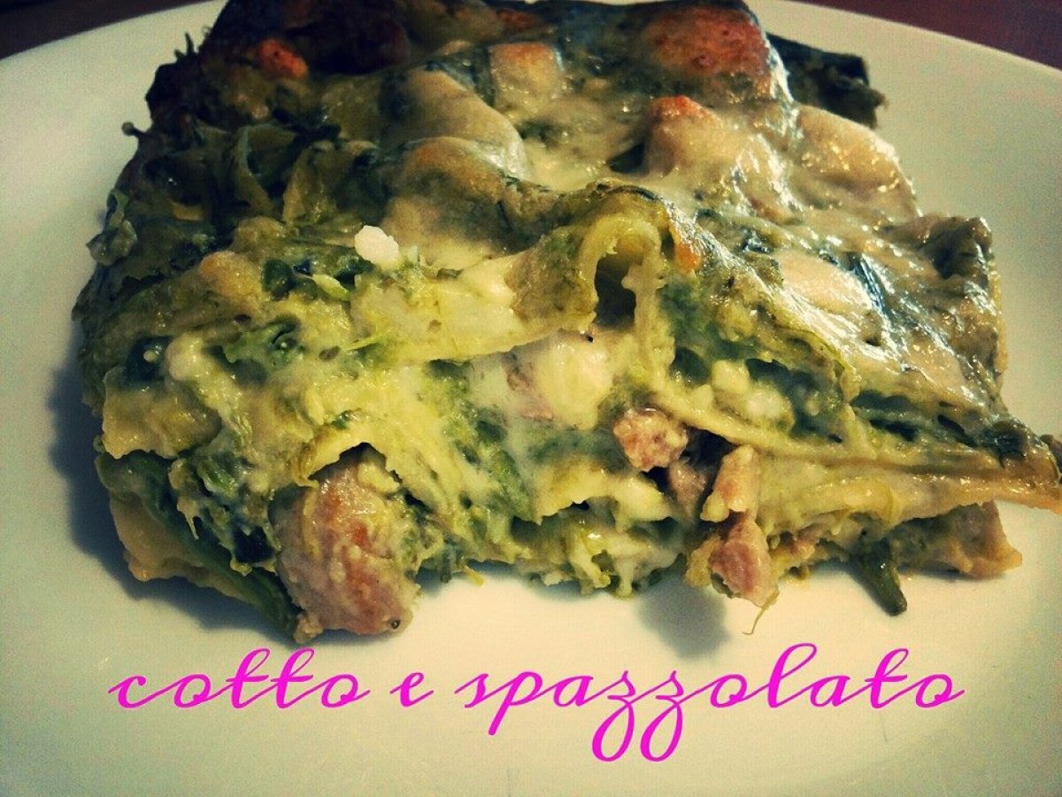 Lasagna asparagi e salsiccia
