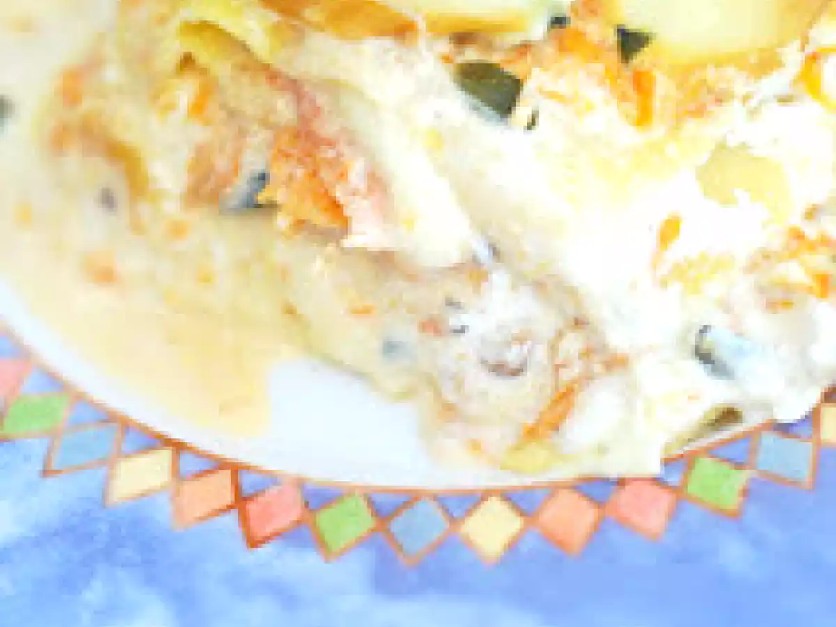 Lasagna con fonduta di formaggi e crema di zucca - foto 2