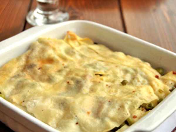 LASAGNA FUNGHI E PISELLI, foto 2