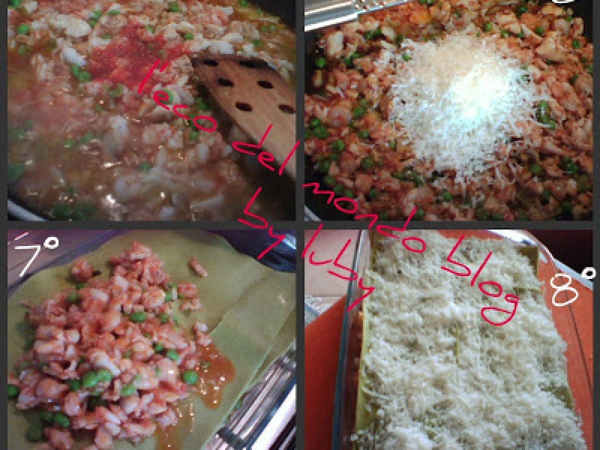 LASAGNA VERDE AL MERLUZZO, GAMBERETTI E PISELLI