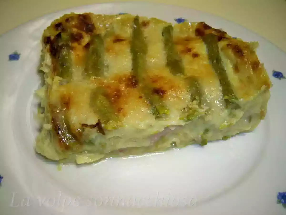 Lasagne agli asparagi con besciamella